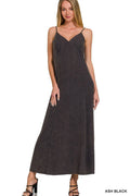 Zenana Mineral Washed Rayon Challis Cami Dress